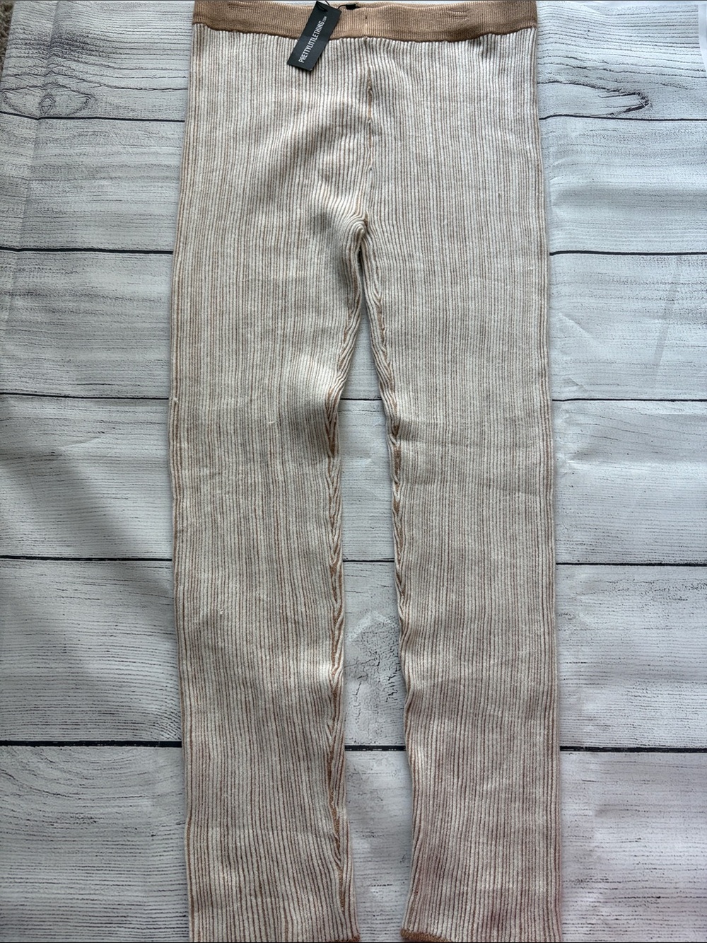 Pretty Little Thing Ribbed Shape Leggings Size 14